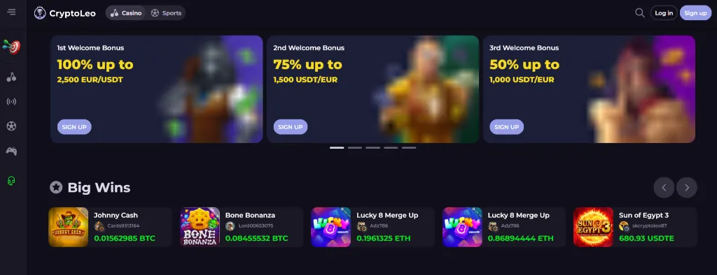 free pokies from Crypto Leo