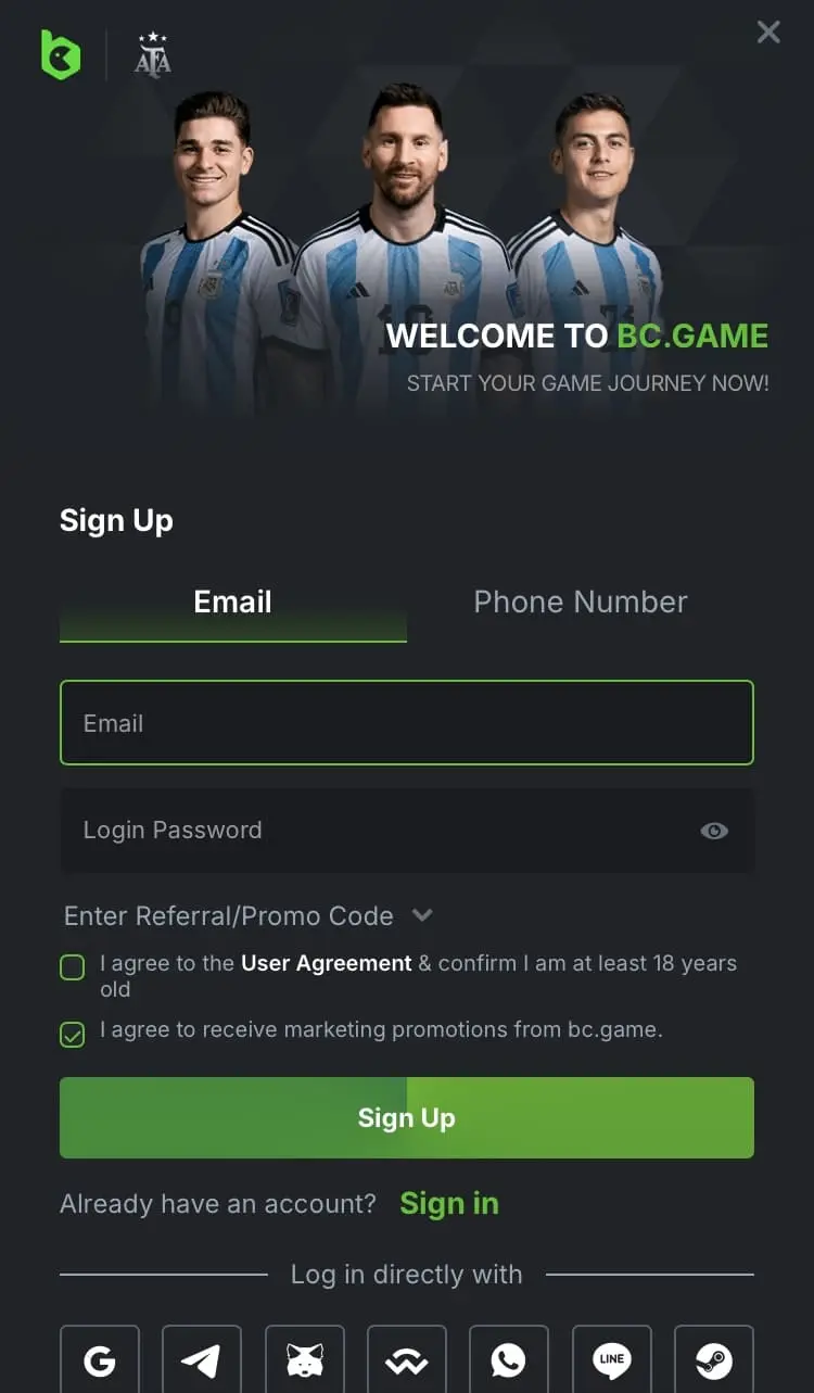 login BCgame