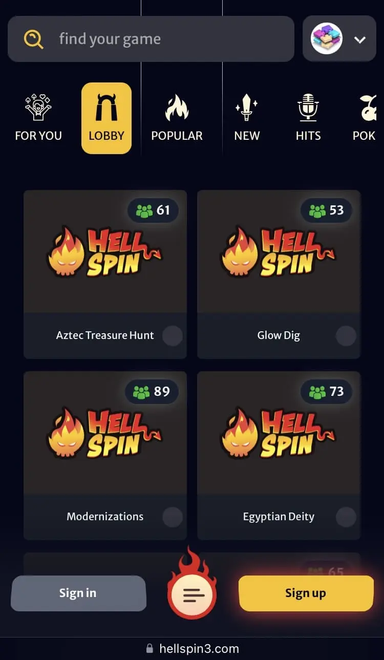 Hellspin casino slots