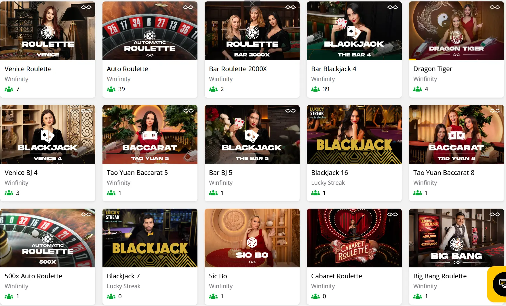 Pocket Pokies live casino section – roulette, blackjack, baccarat, and Sic Bo tables with live dealers